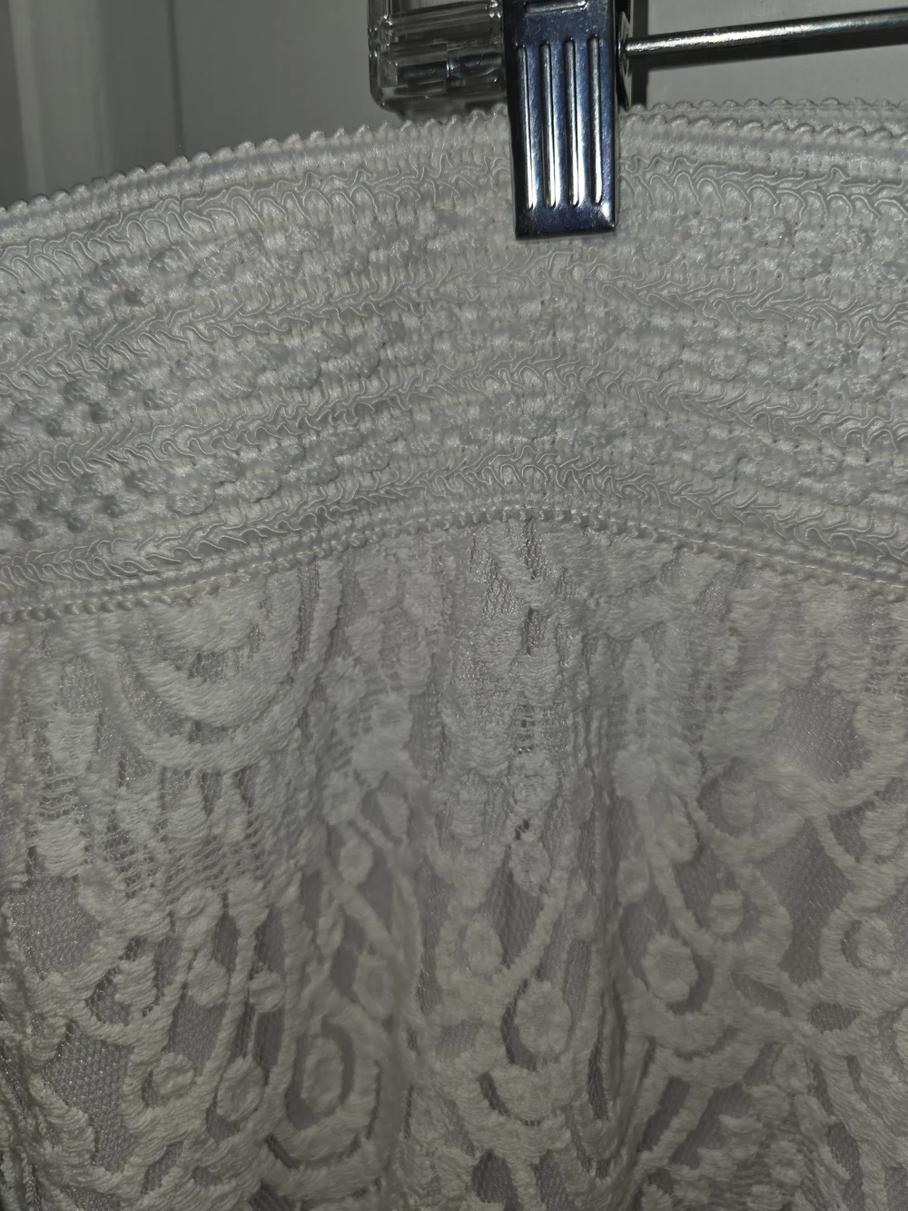 Cato White Lace Maxi Skirt with Crochet Waistband